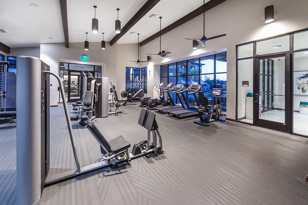 Fitness center at The Braydon Apartments in Napa CA